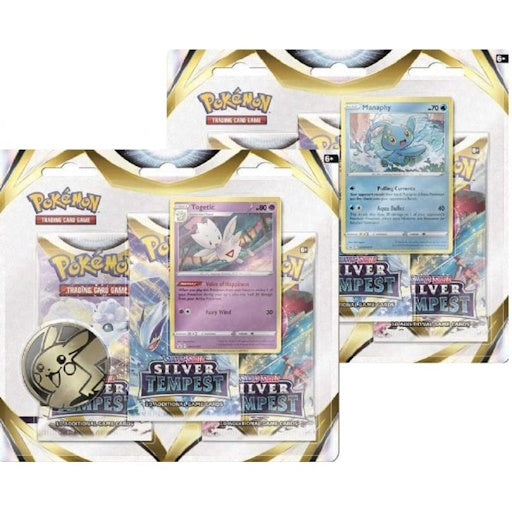 Pokémon TCG: Sword & Shield-Silver Tempest 3 Booster Packs, Coin & Togetic Promo Card