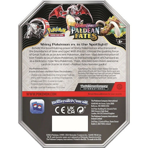 Pokémon TCG: Scarlet & Violet Paldean Fates Tin – Great Tusk